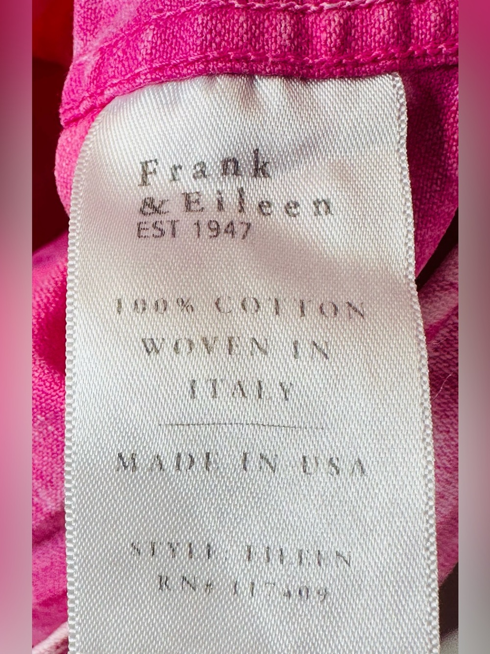 Frank & Eileen Pink Mineral Acid Wash Button Down Shirt Top - Picture 12 of 16